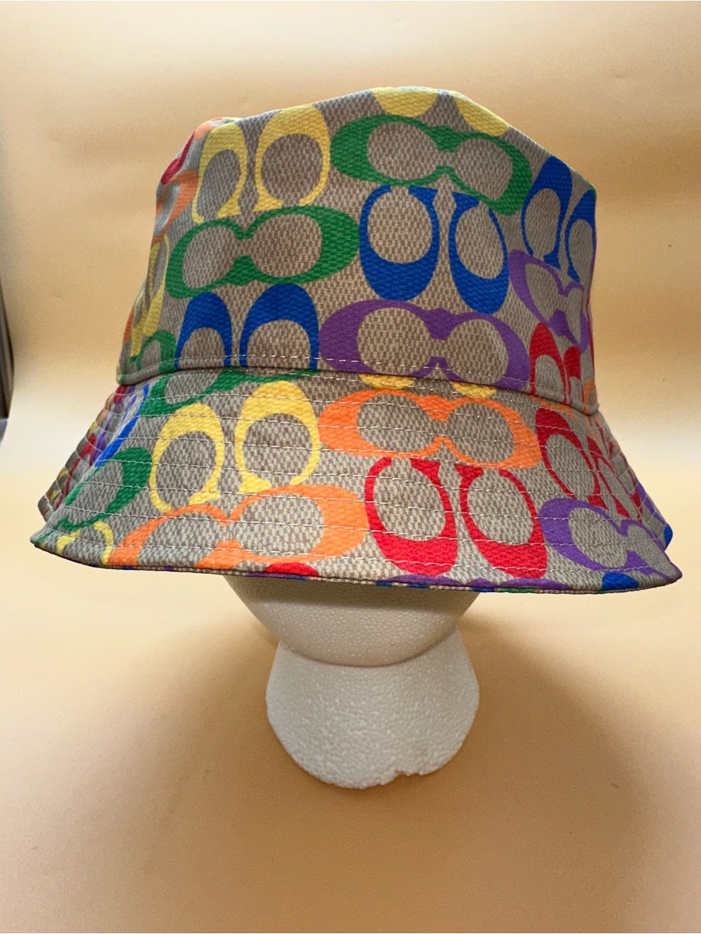 Coach Pride 2022 Multicolor Signature Print Bucket Hat
